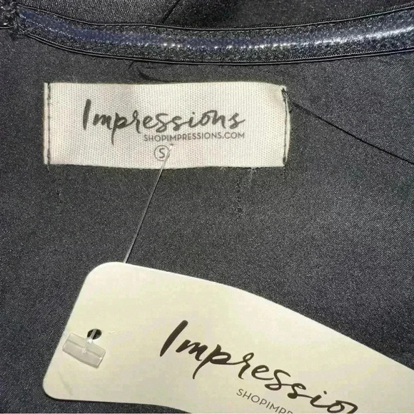 NWT! Impressions Say Less Dress In Black / Bubble Sleeves / Woman’s Small - Picture 12 of 15